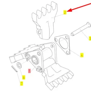 Oryginalny cep młynka niedomłotów o numerze katalogowym 100059510, stosowany w kombajnach zbożowych marki Rostselmash schemat.