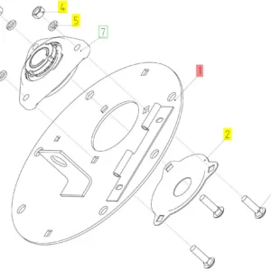 Oryginalna śruba o numerze katalogowym 100109673, stosowana w kombajnach zbożowych marki Rostselmash schemat.