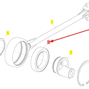 Oryginalne łożysko kulkowe o numerze katalogowym 100164313, stosowane w kombajnach zbożowych marki Rostselmash schemat.