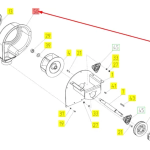Oryginalna obudowa wirnika o numerze katalogowym 100243694, stosowana w kombajnach zbożowych marki Rostselmash schemat.