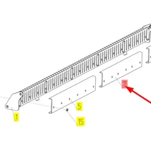 Oryginalne mocowanie listwy noży o numerze katalogowym 101456279, stosowane w kombajnach zbożowych marki Rostselmash schemat.