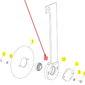 Oryginalne łożysko samonastawne o numerze katalogowym 102085713, stosowane w kombajnach zbożowych marki Rostselmash schemat.