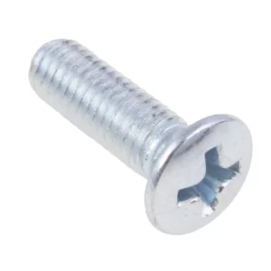 Wkręt do metalu łeb stożkowy soczewkowy o wyiarach  M5 x 16 i numerze katalogowym D966A-H4.8OC