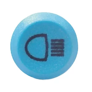 Pneutron Przełącznik przyciskowy, świateł drogowych, okrągły, niebieski