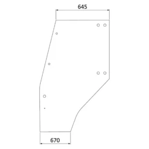 Szyba drzwiowa kompletna